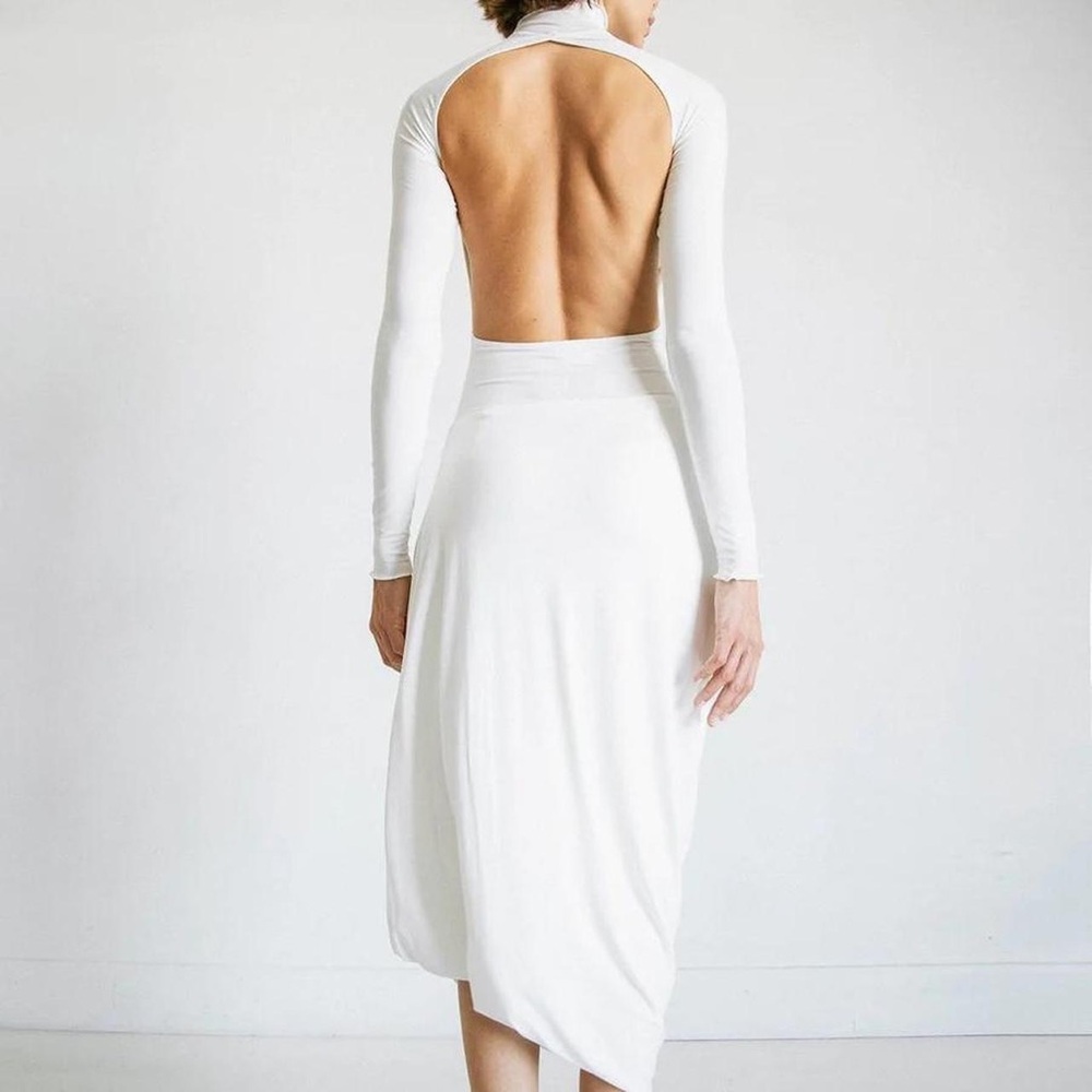 NWT The Line by K “Jan Dress” Backless Dress in Vanilla *Minor Stain*